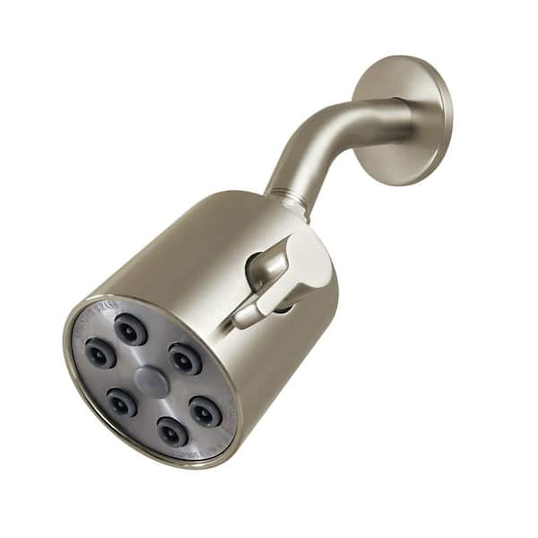 Shower Scape 2-Spray Pattern 2.81 in. Wall Mount Rain Spray Adjustable Fixed Shower Head in Brushed Nickel
