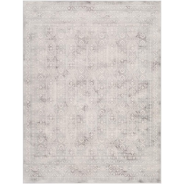 Livabliss Errol Taupe 5 ft. 3 in. x 7 ft. 1 in. Oriental Distressed Area Rug