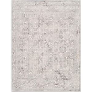 Errol Taupe 6 ft. 7 in. x 9 ft. Oriental Distressed Area Rug