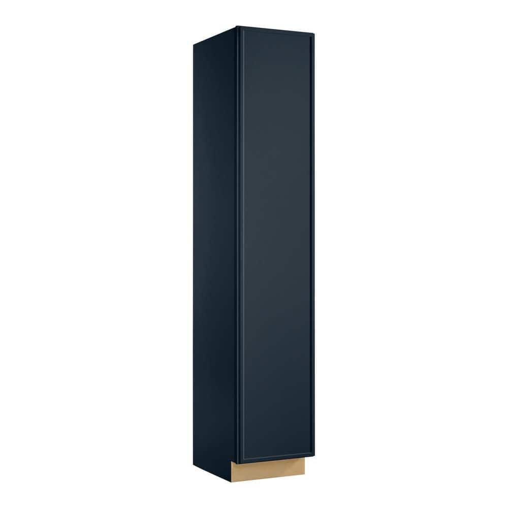 Leyton 18 in. W x 24 in. D x 96 in. H Ready To Assemble Plywood Slim Shaker Utility Pantry Kitchen Cabinet in Ink Blue price history on PriceWatchPro