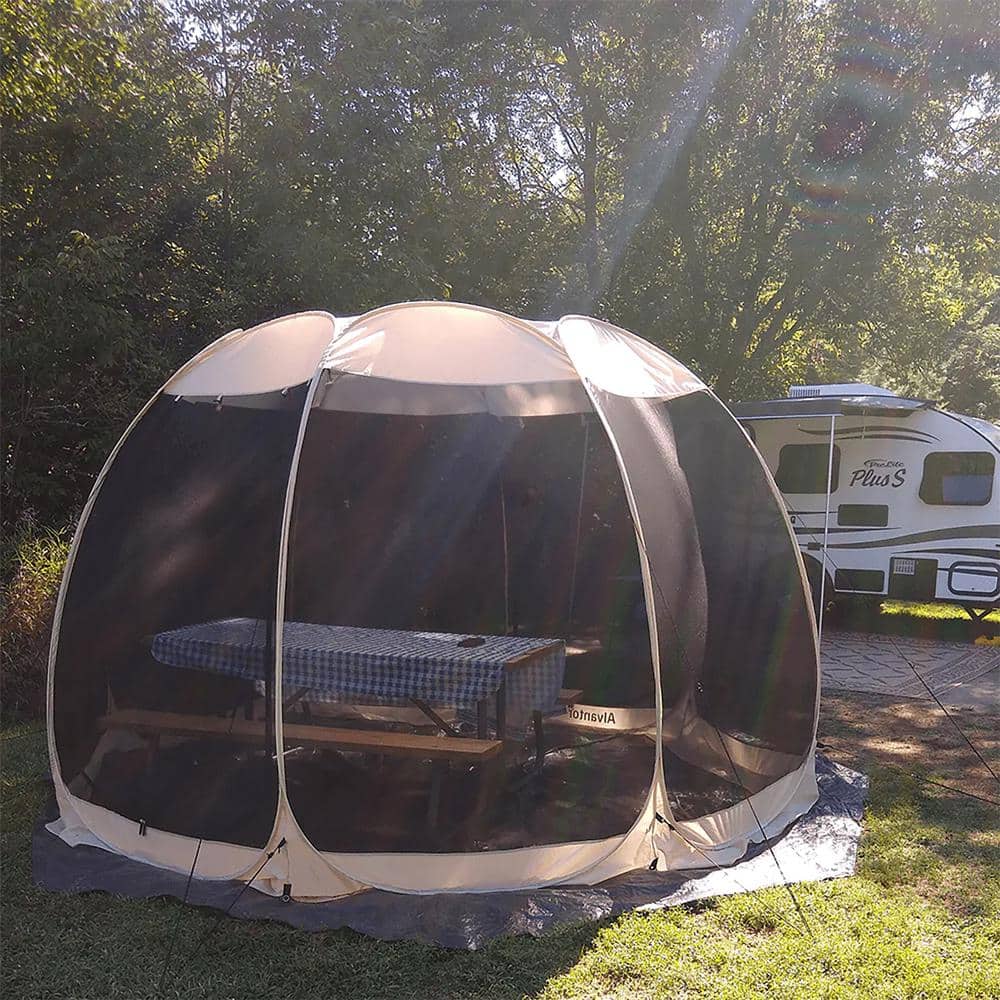 Alvantor Beige 12'x12' Pop-Up Screen House Canopy
