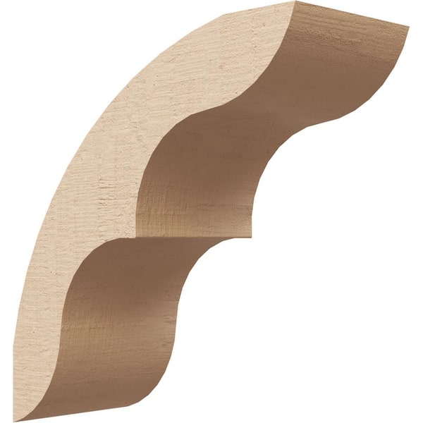 Ekena Millwork 5 in. x 12 in. x 12 in. Ozark Rough Cedar Woodgrain Timberthane Polyurethane Knee Brace, Primed