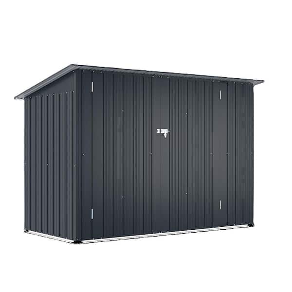 3 ft. W x 7 ft. D Resin Storage Shed, Tools Storage Shed for Garden, Bakcyard, Black (21 sq. ft. )