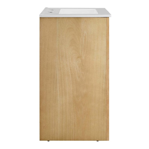 Appia 24 in. W Ceramic Bathroom Vanity in Oak White Top