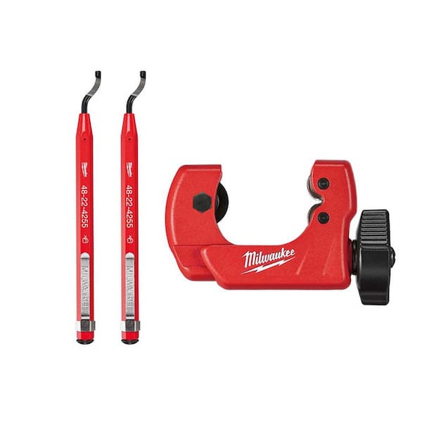 Pipe Deburring Reaming Pen Set with 1 in. Mini Copper Tubing Cutter