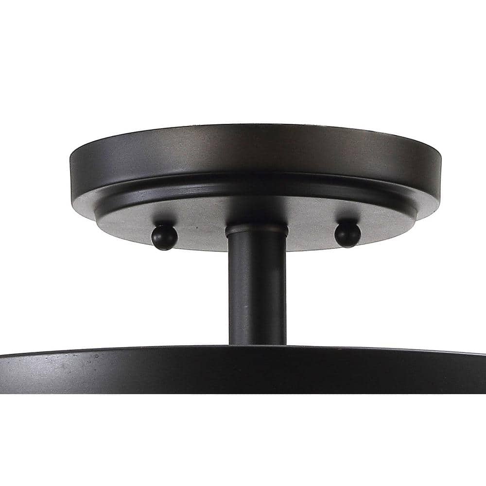 Oil Rubbed Bronze Drum Semi-Flush Mount Light