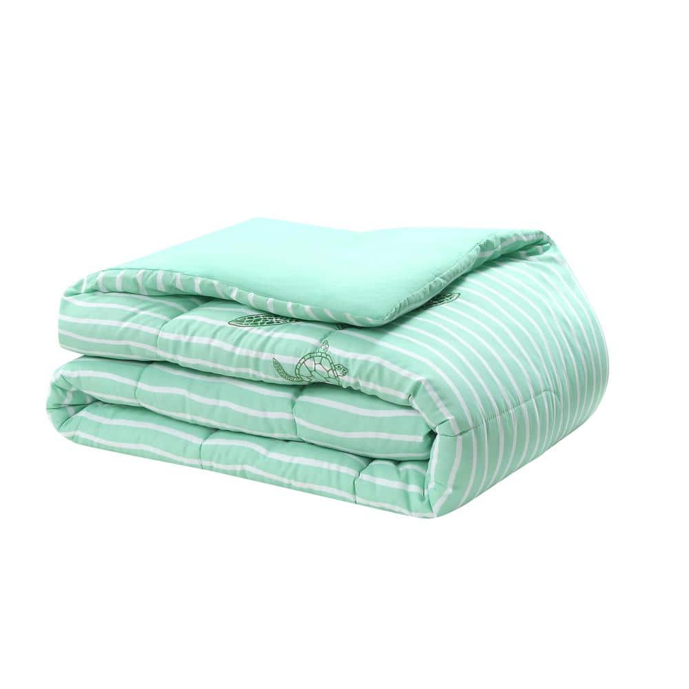 Mint Green Microfiber Nautical Full Bedding Set