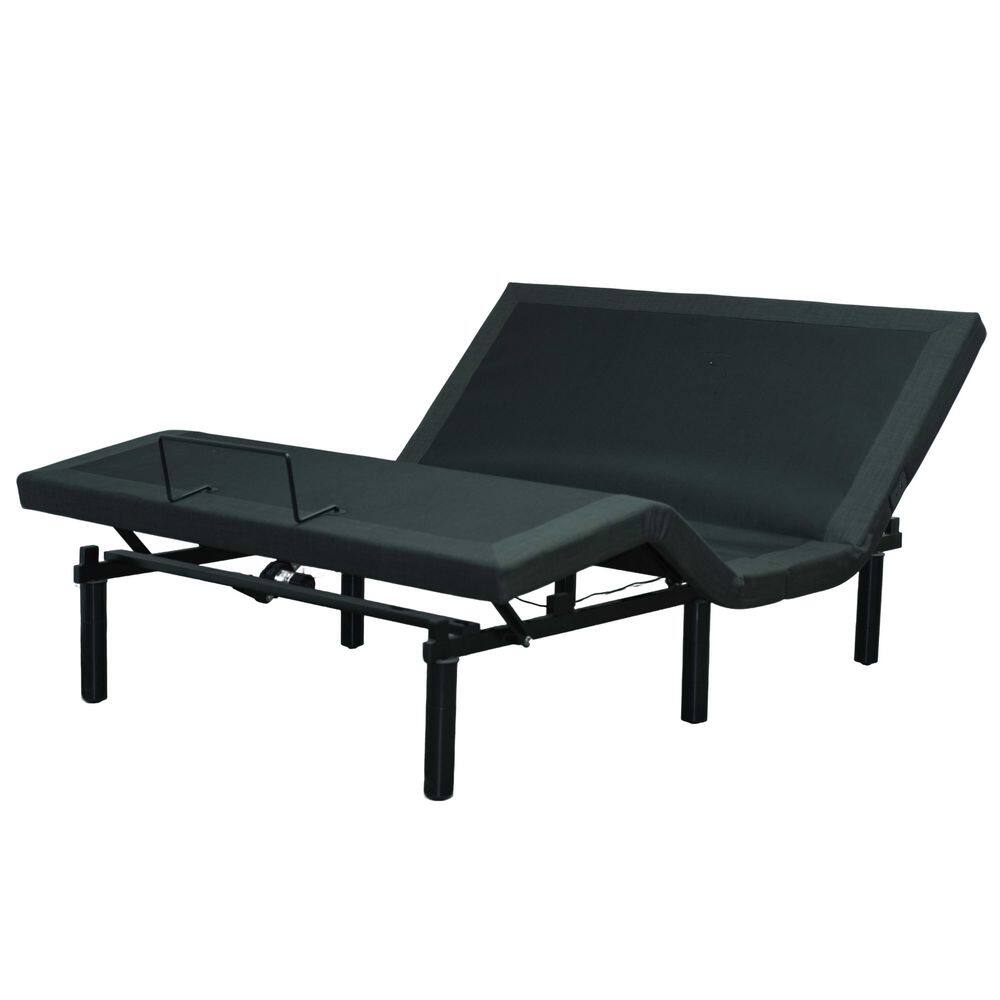 Black Queen Adjustable Bed Frame with Wireless Remote Control with USB Port