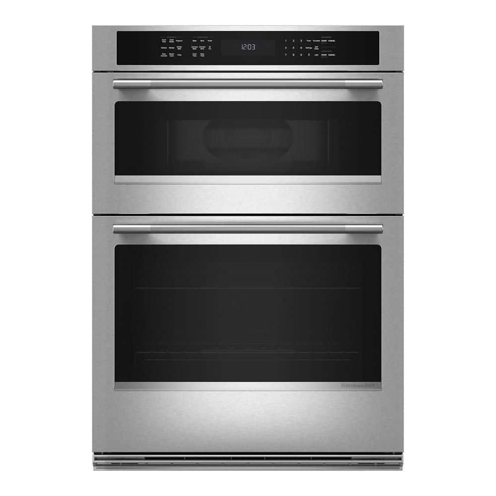 KitchenAid 5 cu. ft. Electric Wall Oven & Microwave Combo in PrintShield Stainless Steel with Air Fry Mode