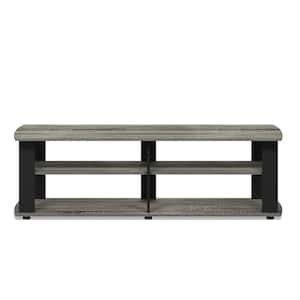 Nelly 43.4 in. French Oak Grey/Black Entertainment Center TV Stand Fits TV's up to 49 in.