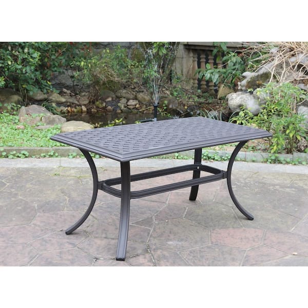 Kernel Espresso Brown Frame Rectangle Aluminum 21in. Height Outdoor Coffee Table