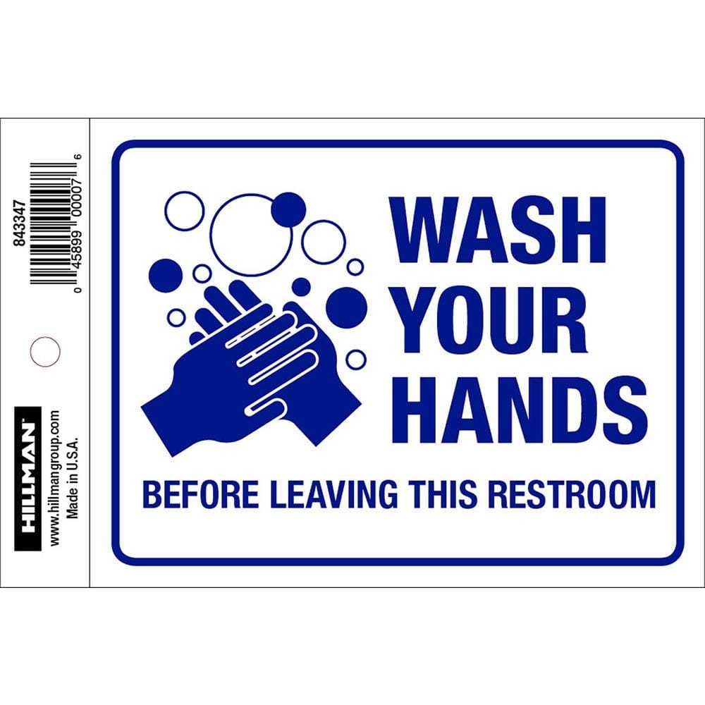 UPC 045899000076 product image for 4 in. x 5 in. Wash Your Hands Sign Alerts | upcitemdb.com