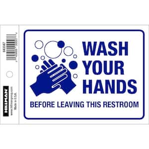 4 in. x 5 in. Wash Your Hands Sign Alerts