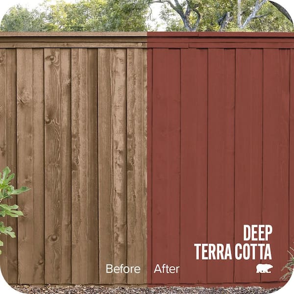5 gal. #PPF-30 Deep Terra Cotta Solid Color House and Fence Exterior Wood Stain