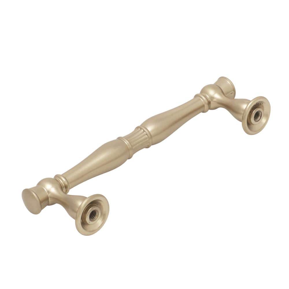 Golden Champagne Brushed Traditional Bar Pull with Mounting Hardware