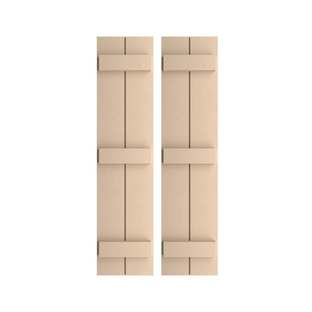 11 in. x 60 in. Timberthane Polyurethane 2-Board Joined Board-n-Batten Smooth Faux Wood Shutters Pair price history on PriceWatchPro