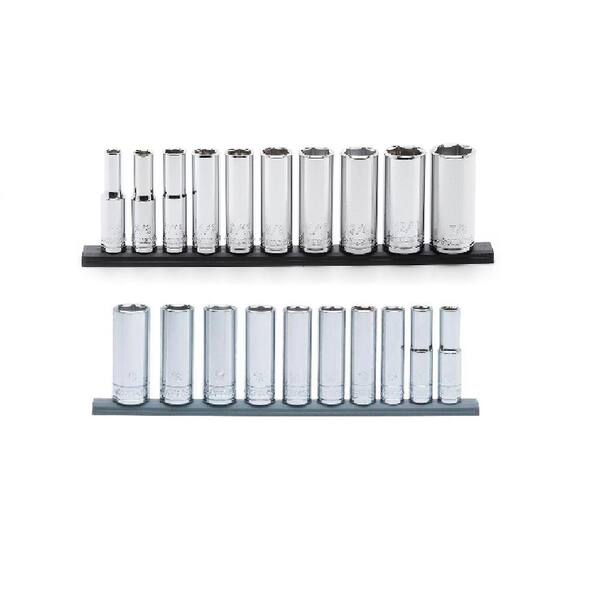 3/8 in. Drive Deep SAE/MM Socket Set (20-Piece)