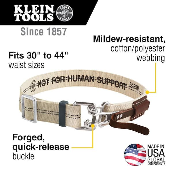 Medium Beige Cotton/Polyester Blend Tool Belt with Quick-Release Buckle