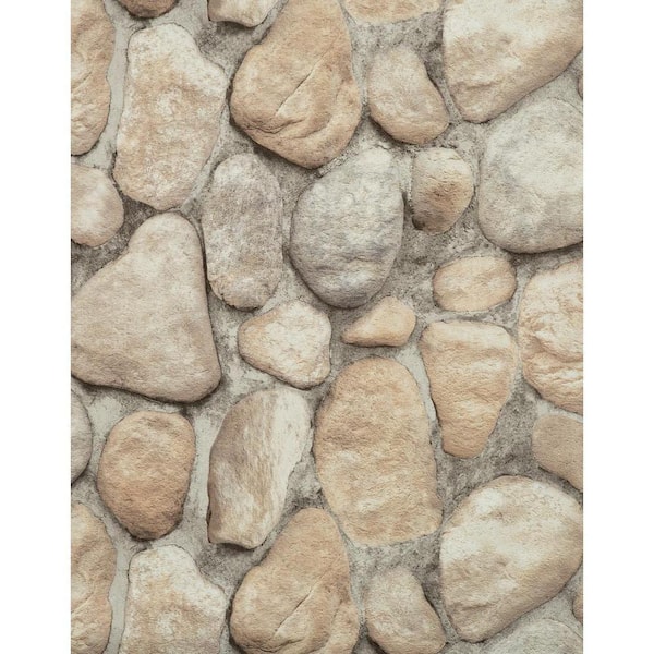 York Wallcoverings River Rock Paper Strippable Roll Wallpaper (Covers 57  sq. ft.) RN1064 - The Home Depot