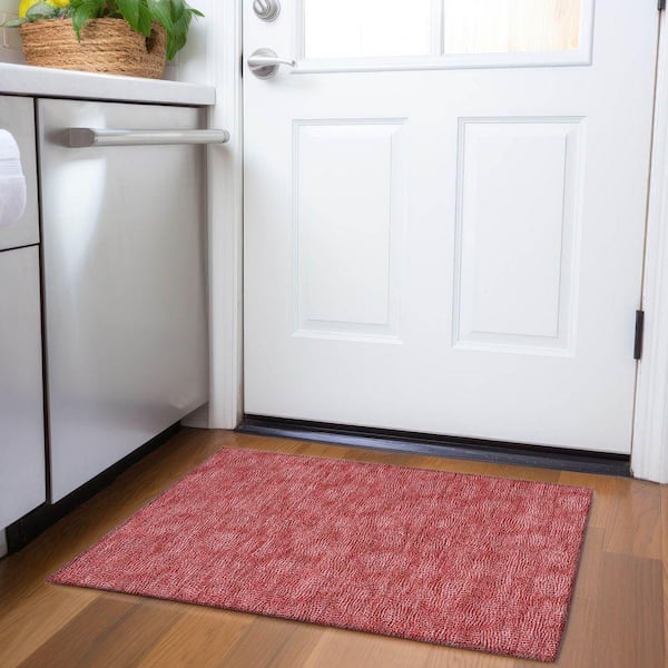 Mayfield Premium Machine Washable Abstract AMF1057 Red 2 ft. x 3 ft. Area Rug