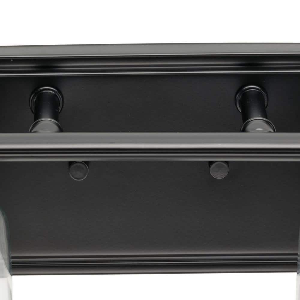 Adley 48.5" Matte Black 6-Light Vanity Fixture with Clear Glass Shades