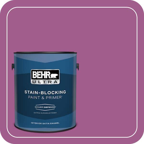 BEHR ULTRA 1 gal. #P110-6 Wild Berry Extra Durable Satin Enamel Interior Paint & Primer