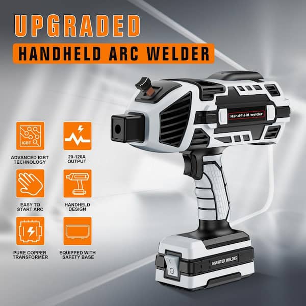 Handheld 120 Amp 110 Volts Electric (AC) Arc Stick Welder with IGBT Inverter 5 Variable Current Adjustment