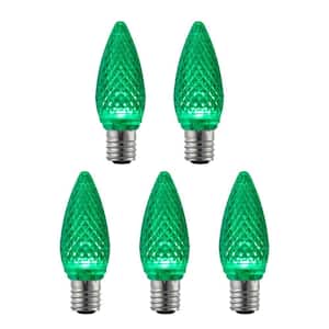 25 Pack C9 Green LED Commercial Bulbs