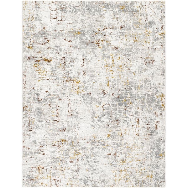 Dresden Gray Modern Abstract 12 ft. x 15 ft. Area Rug