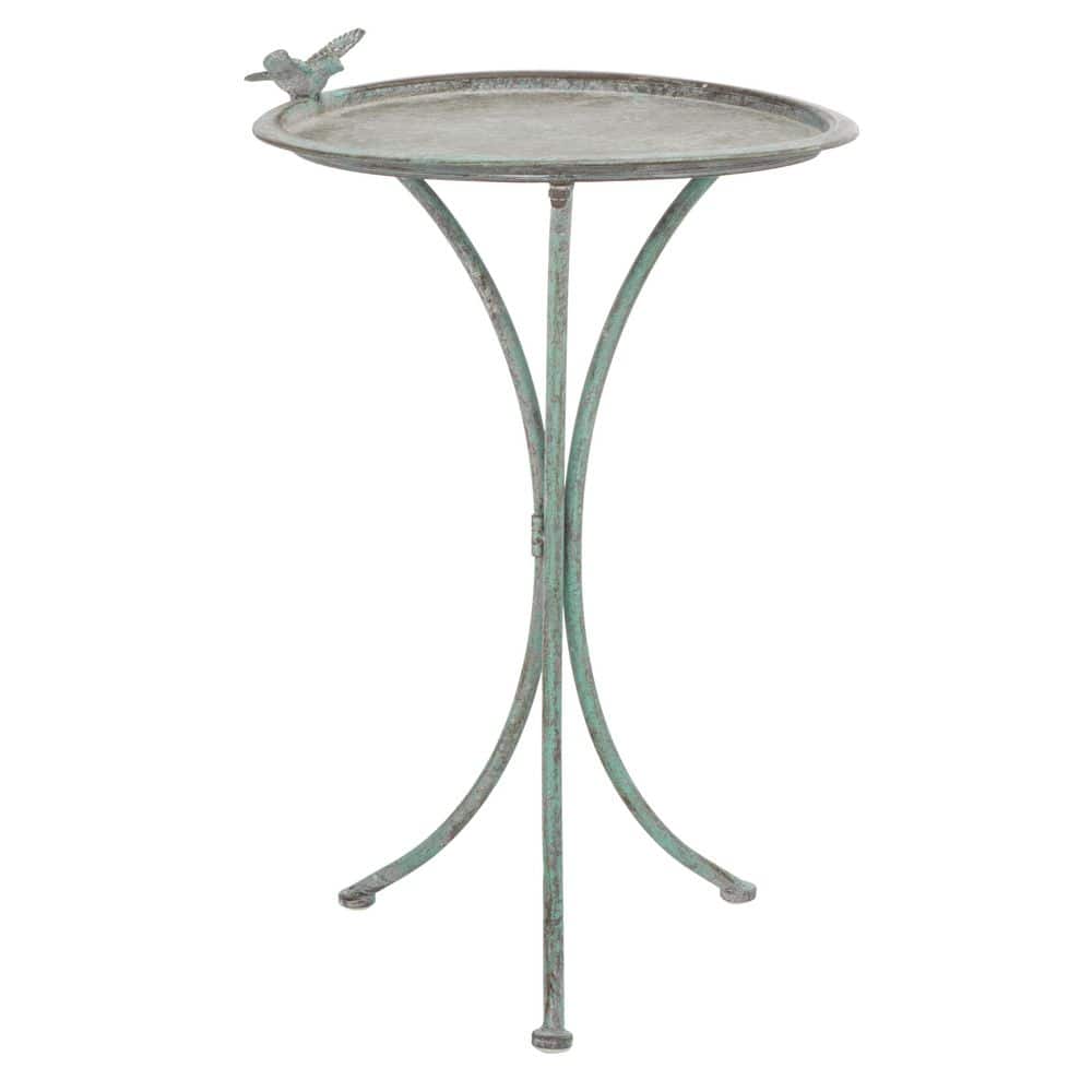 Kensi Dark Green Iron Round Birdbath price history on PriceWatchPro