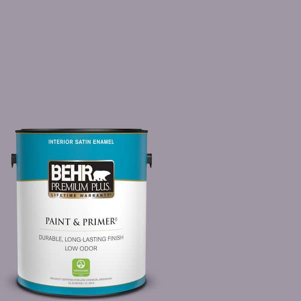 BEHR PREMIUM PLUS 1 gal. #N100-4 Fortune Satin Enamel Low Odor Interior Paint & Primer