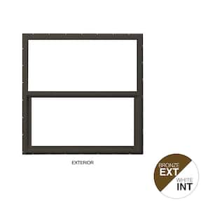 35.5 in. x 35.5 in. Select Series Single Hung Vinyl Bronze Window with White Int HP2+ Glass, and Screen