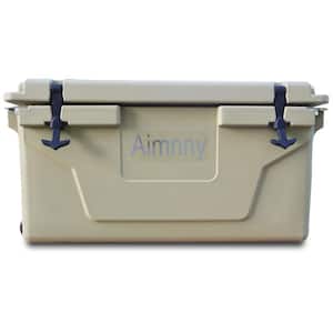 Tatayosi 18 .5 in. W x 29.5 in. L x 15.5 in. H White Portable Ice Box Cooler 65QT Outdoor Camping Beer Box Fishing Cooler