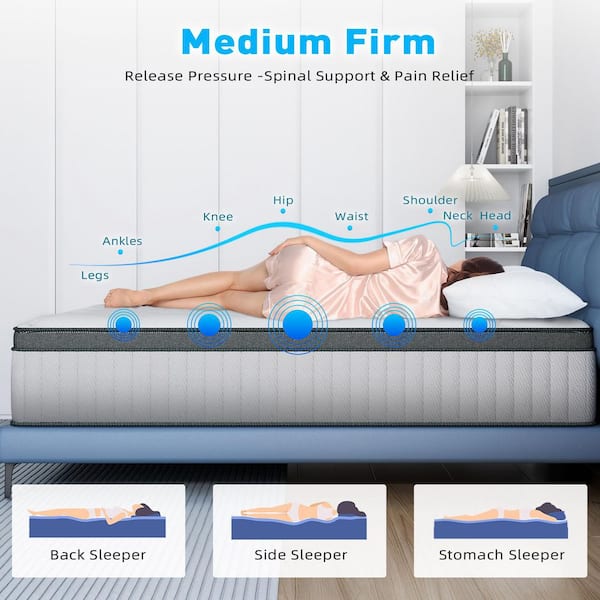 Babo Care Twin Medium Hybrid Bamboo Charcoal Gel Memory Foam