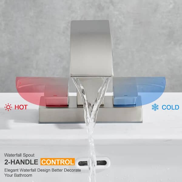 Brushed Nickel Bathroom Faucet 4 Inch - Elegant & Durable Fixture
