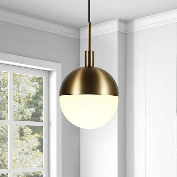 Frosted globe pendant deals light