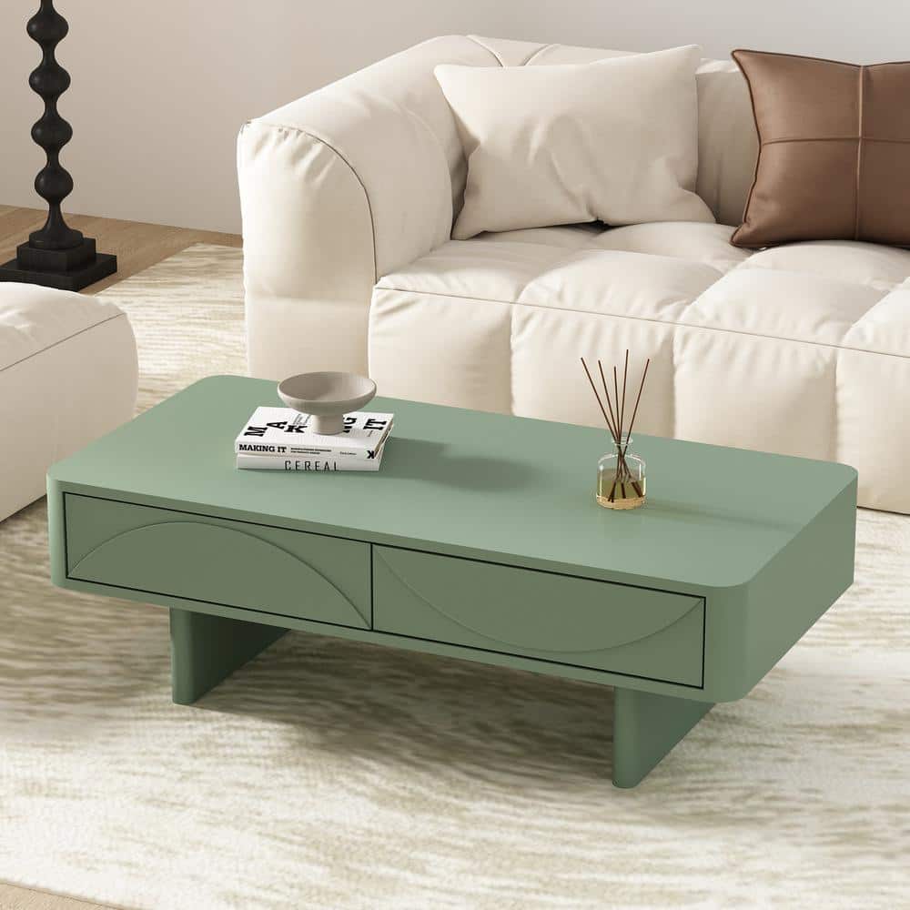 Manhattan Comfort Ella 47.2 in. Modern Sage Green Rectangle MDF