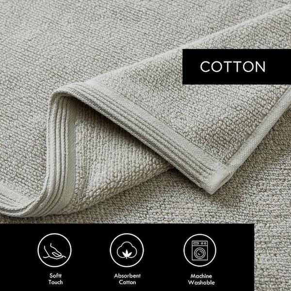 Vera Wang Sculpted Pleat Solid 6 Piece 100% Cotton Towel Set
