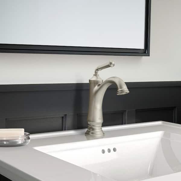 Delancey Single Hole Single-Handle Bathroom Faucet with Pop-Up Drain in Brushed Nickel