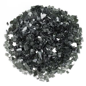 1/4 in. Black Reflective Fire Glass 10 lbs. Bag