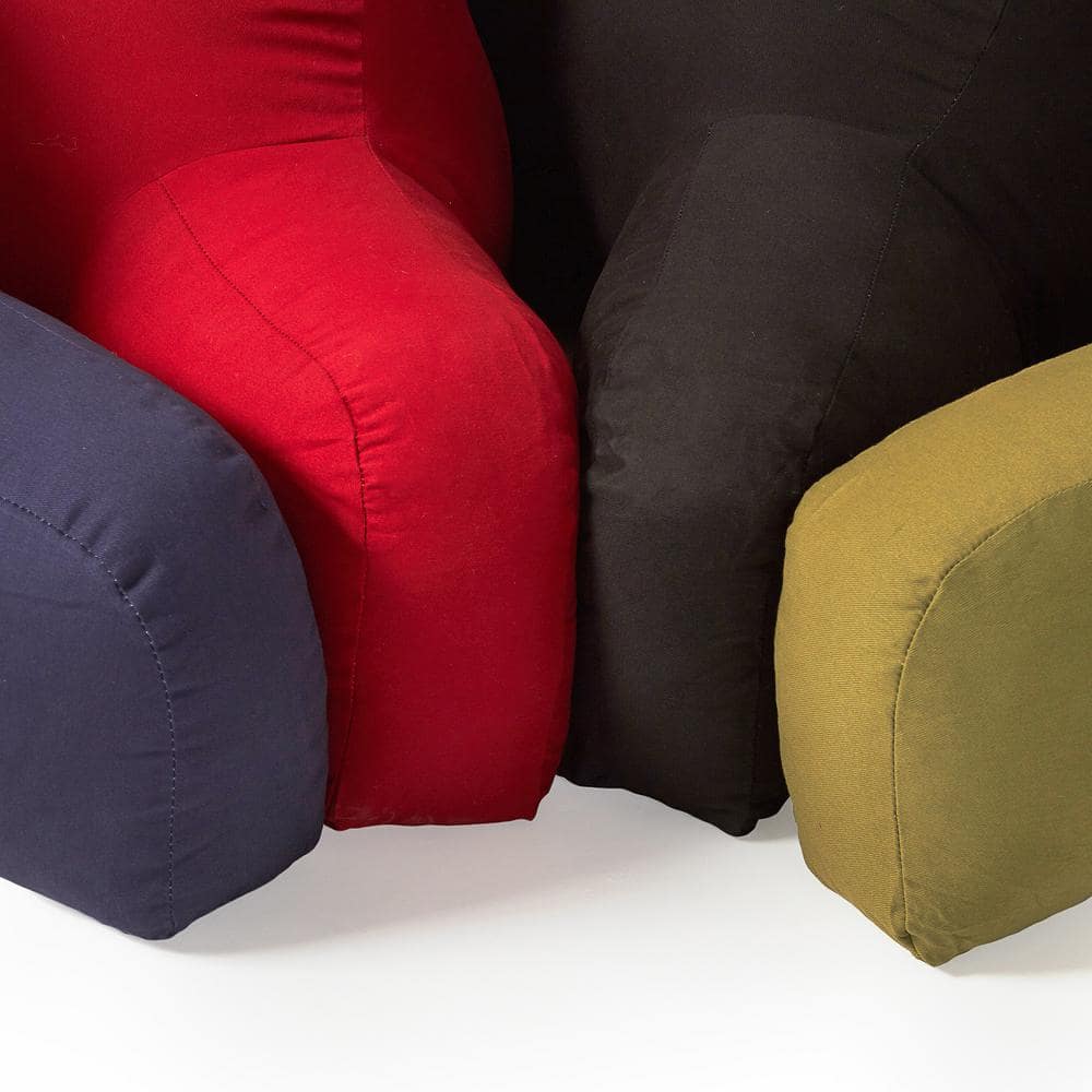 Navy Plush Cotton Duck Bed Rest Lounging Pillow
