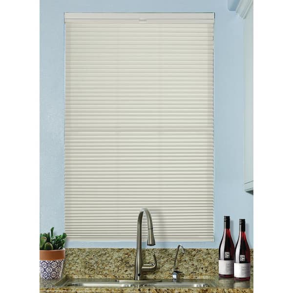BlindsAvenue Gray Sheen Cordless Day Night UV Blocking Fabric Cellular Shade 9/16 in. Single Cell 35 in. W x 72 in. L