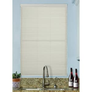 Winter White Cordless Light Filtering 9/16 in. Single Cell Cellular Fabric Shade, 23.5 in. W x 48 in. L