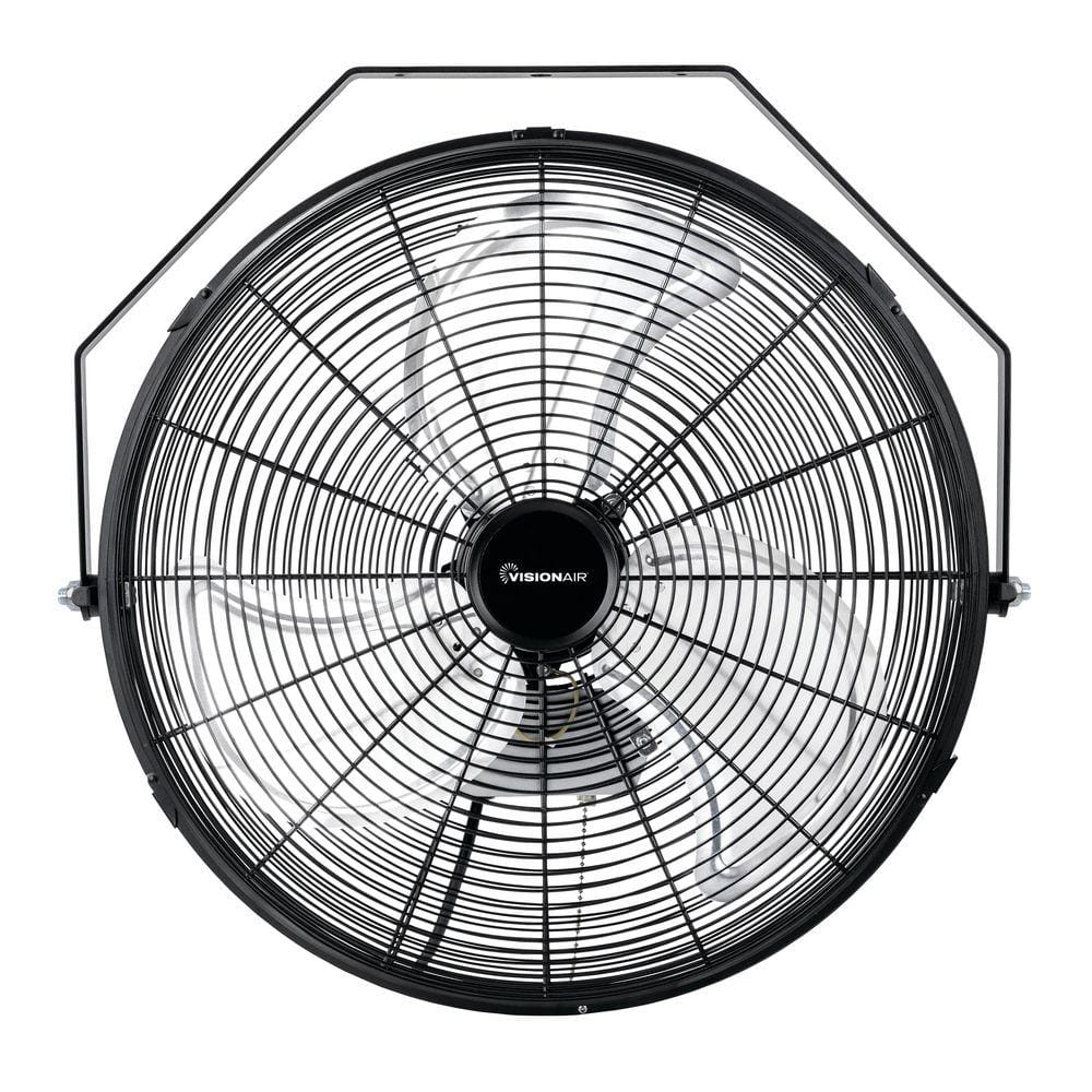 VISIONAIR 18 in. Heavy-Duty High Velocity Wall Mount Fan, Black