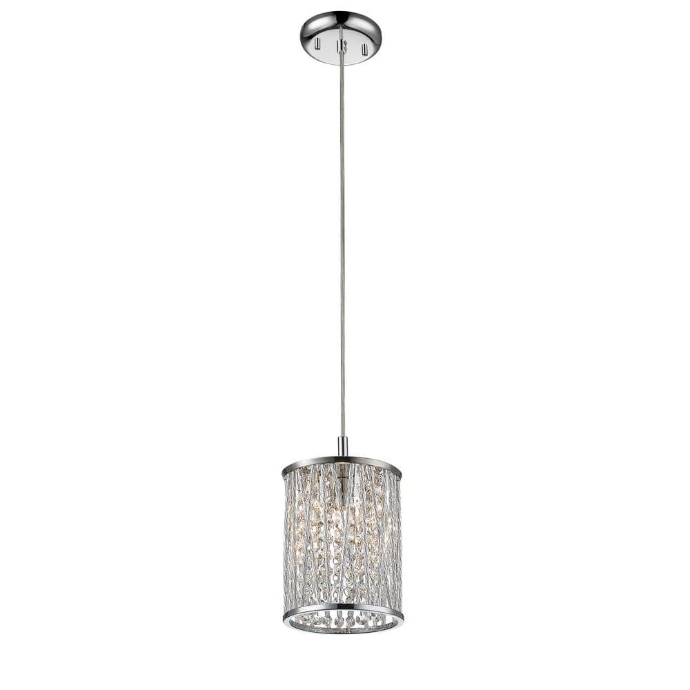 Zander 1-Light Chrome Mini-Pendant 872CH-RMP - The Home Depot