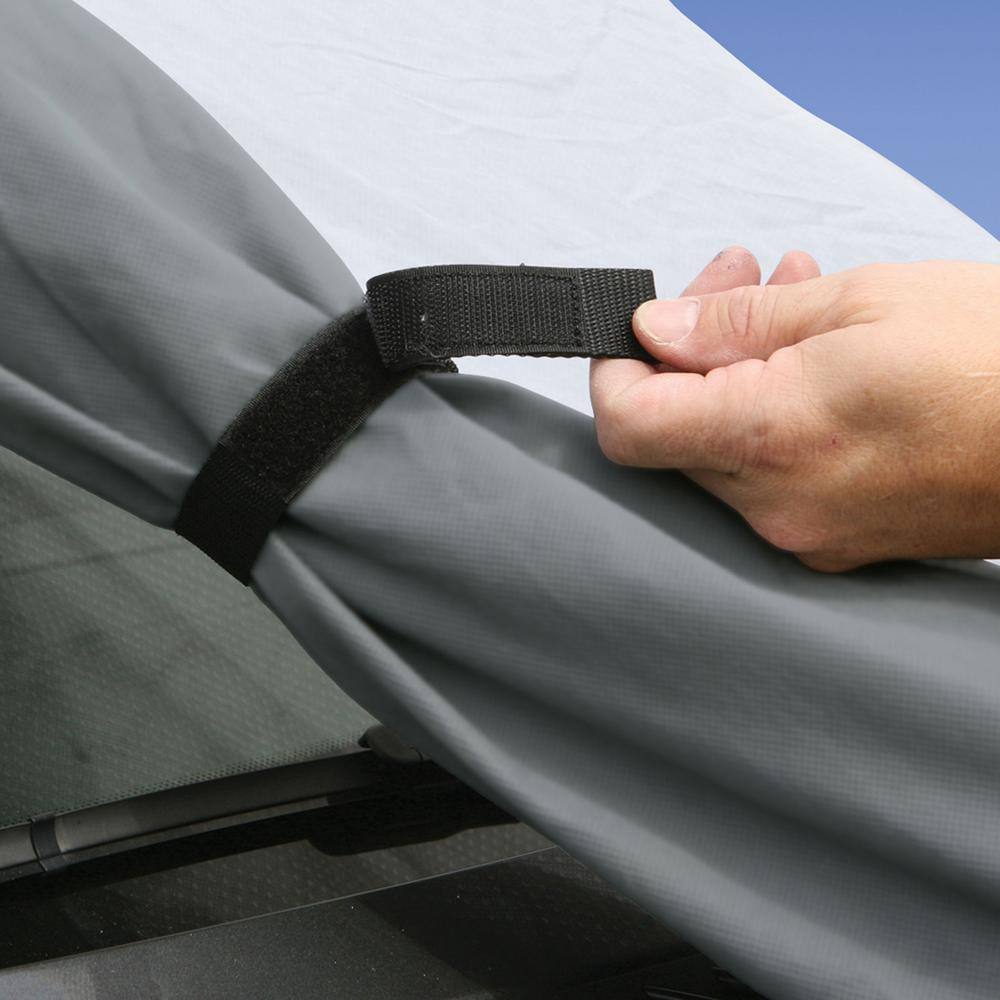 PolyPro3 Gray and White Mildew Resistant RV Cover for 23' Class B RVs