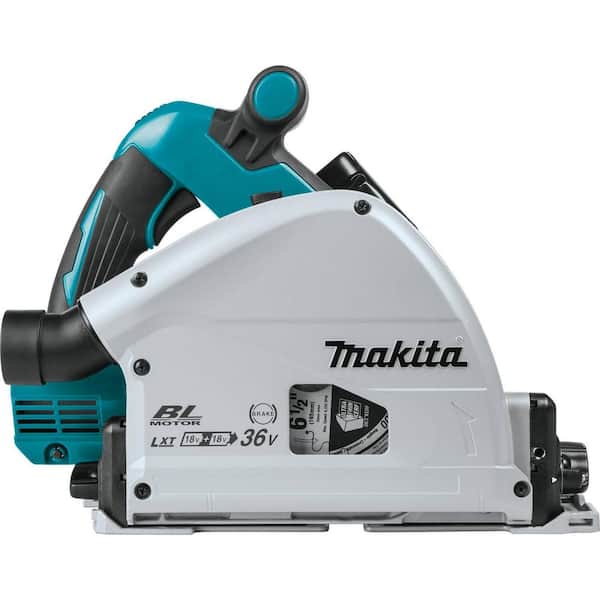 Monet Sikker T Makita 18V X2 LXT Lithium-Ion (36V) Brushless Cordless 6-1/2 in. Plunge  Circular Saw w/ (2) Batteries 5.0Ah, 55T Blade XPS01PTJ - The Home Depot