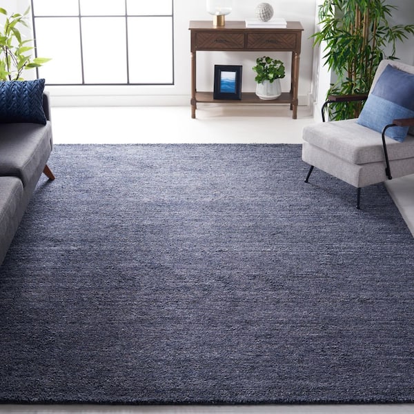 Himalaya Black/Grey 8 ft. x 10 ft. Solid Color Area Rug
