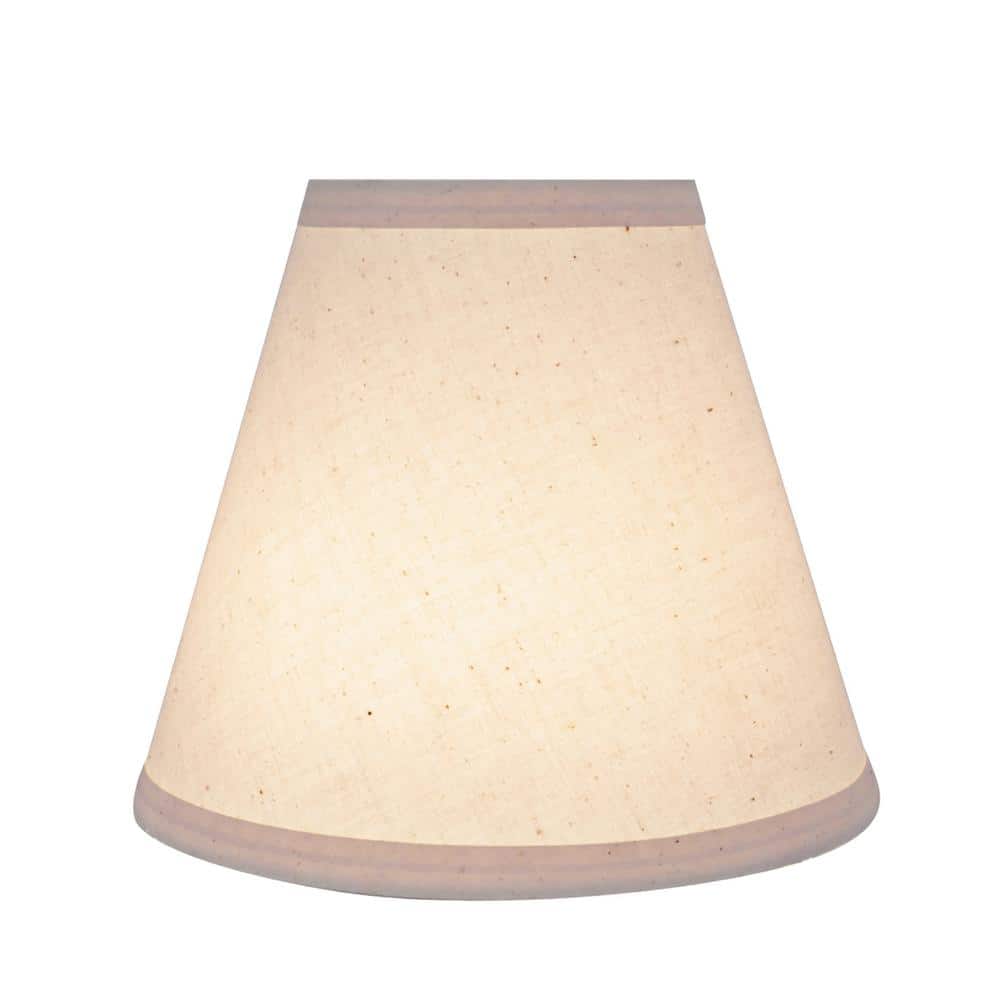 Off-White Cotton Empire Lamp Shade with Spider Construction, 8"