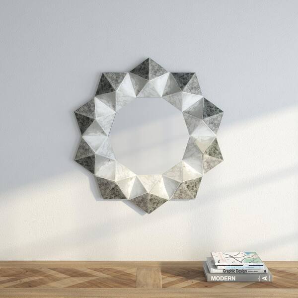 Safavieh Maritza 30 in. H x 30 in. W Round Framed Mirror